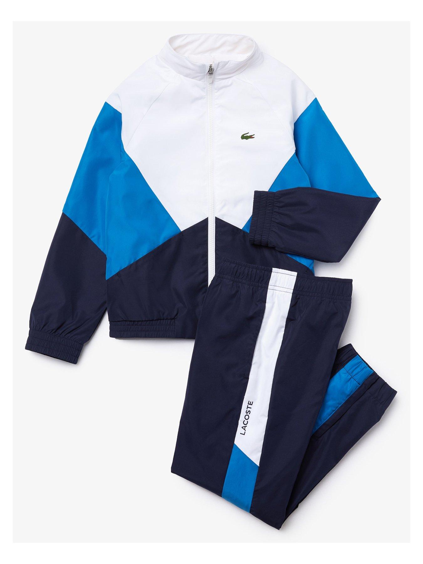 lacoste tracksuit blue