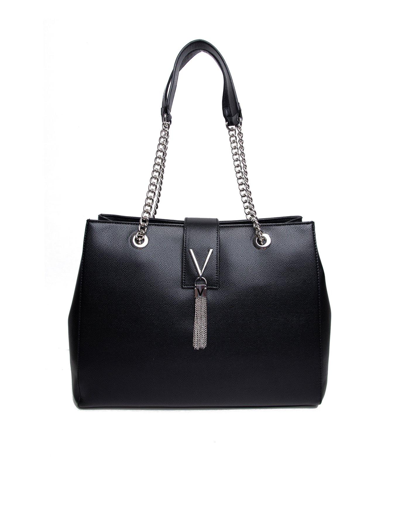 valentino by mario valentino crosshatch tote bag in black