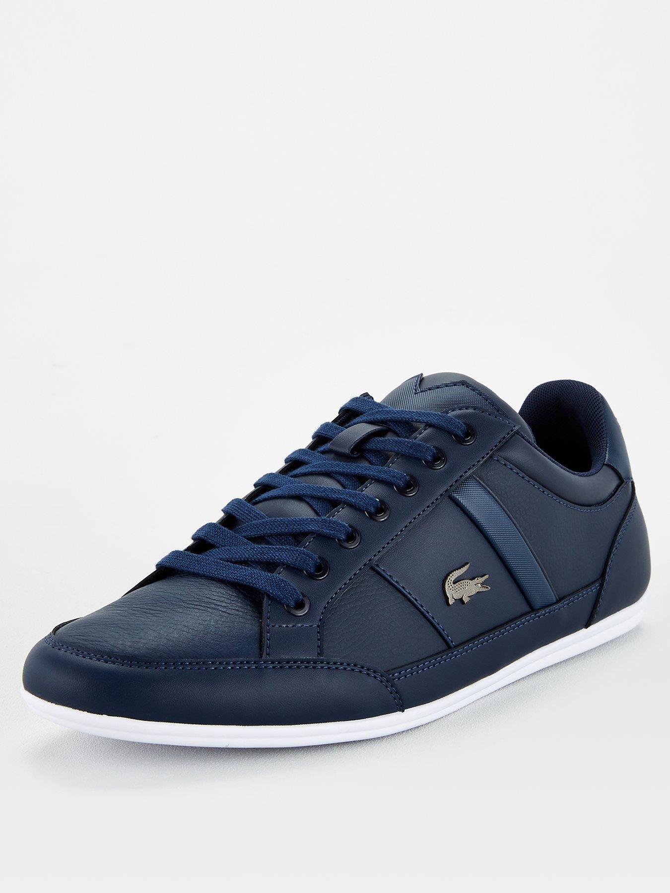navy lacoste trainers
