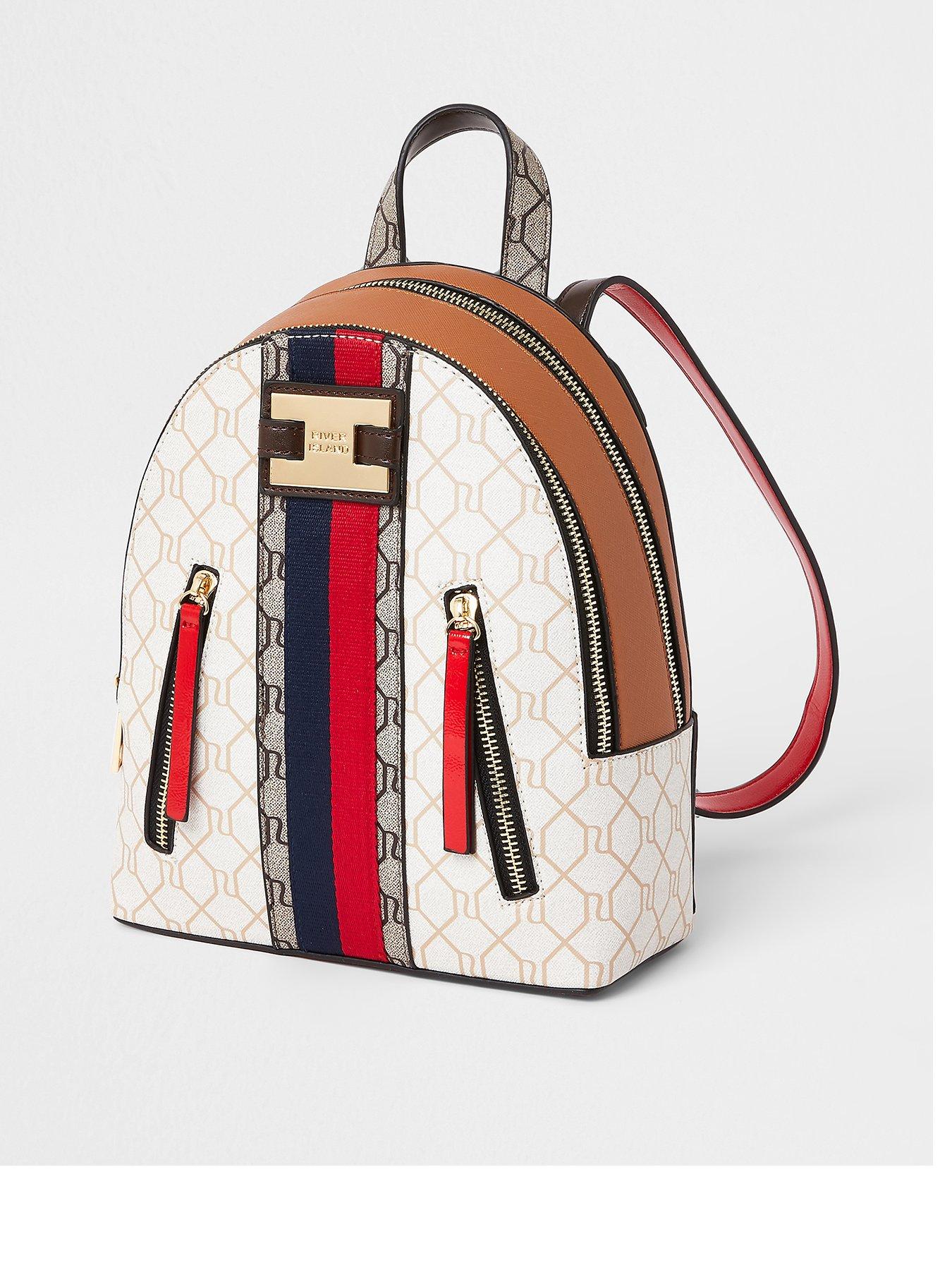 girls black ri monogram backpack