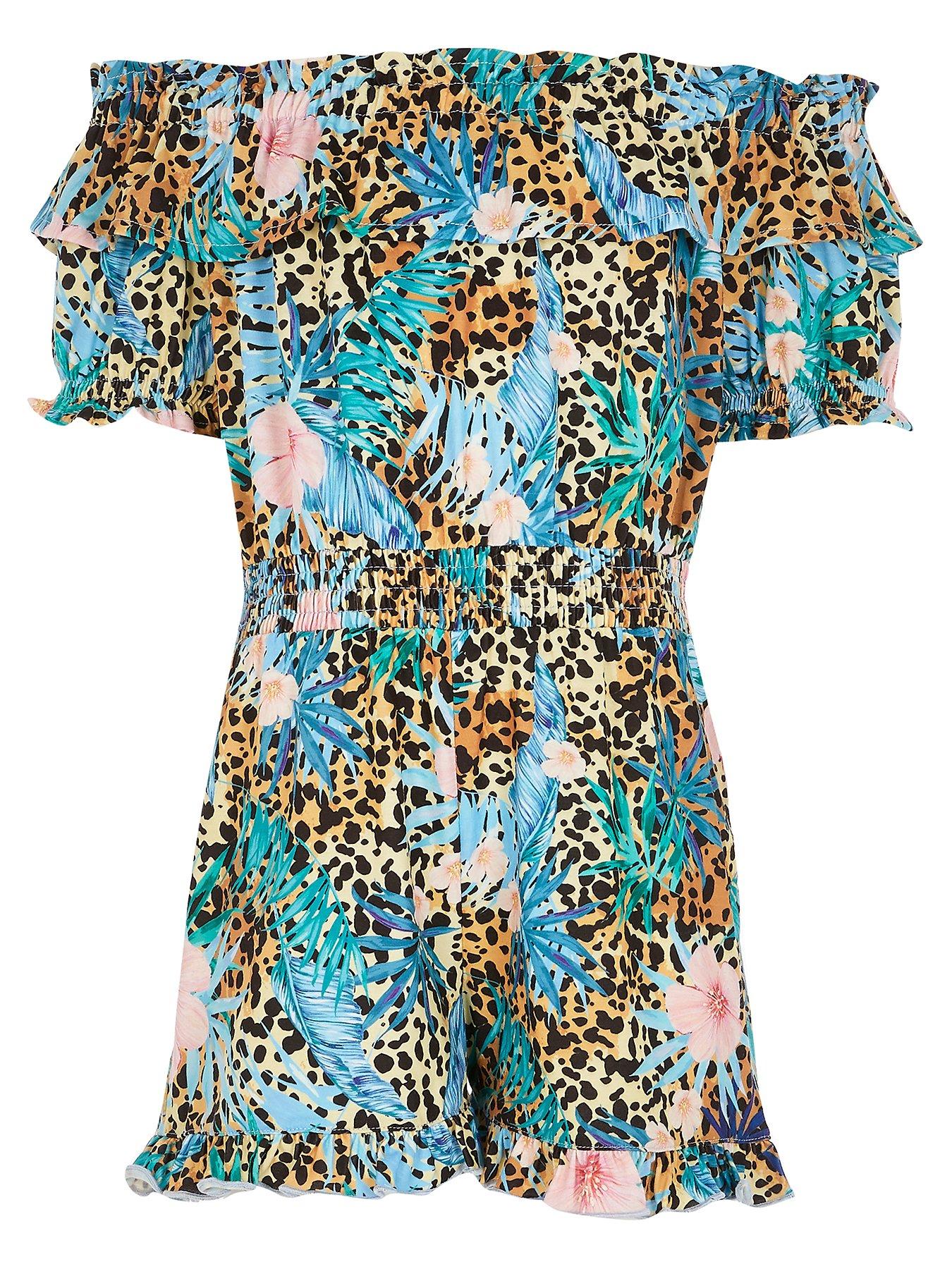 river island leopard jumpsuit