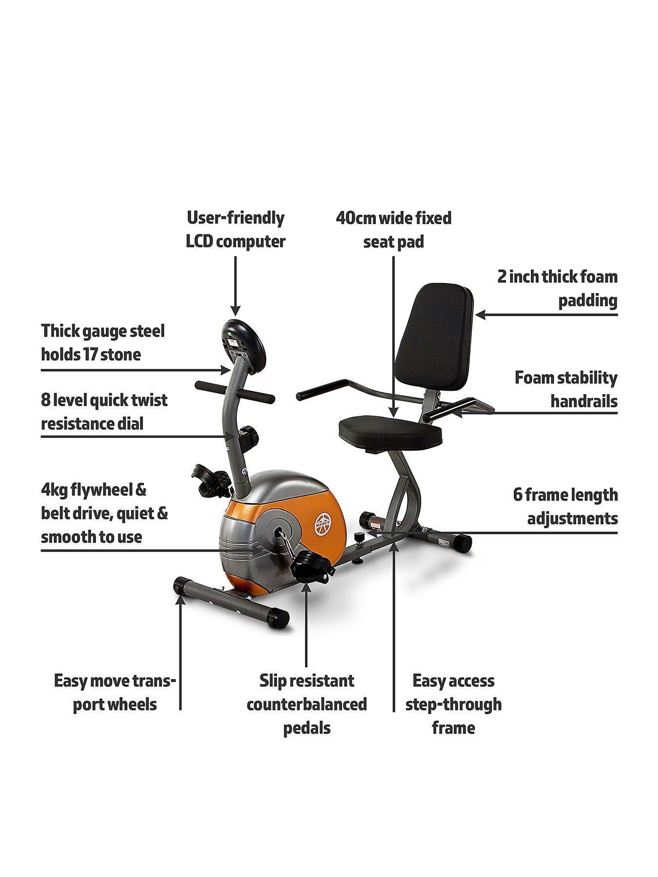 marcy start me709 recumbent exercise bike