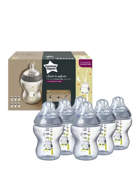 prod1089725939: Tommee Tippee Closer to Nature 6 Piece Decorated Bottles Ollie the Owl