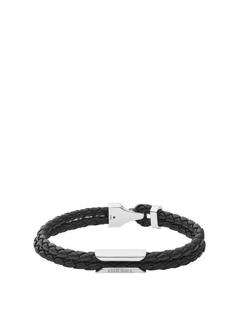 diesel-stackables-black-leather-bracelet