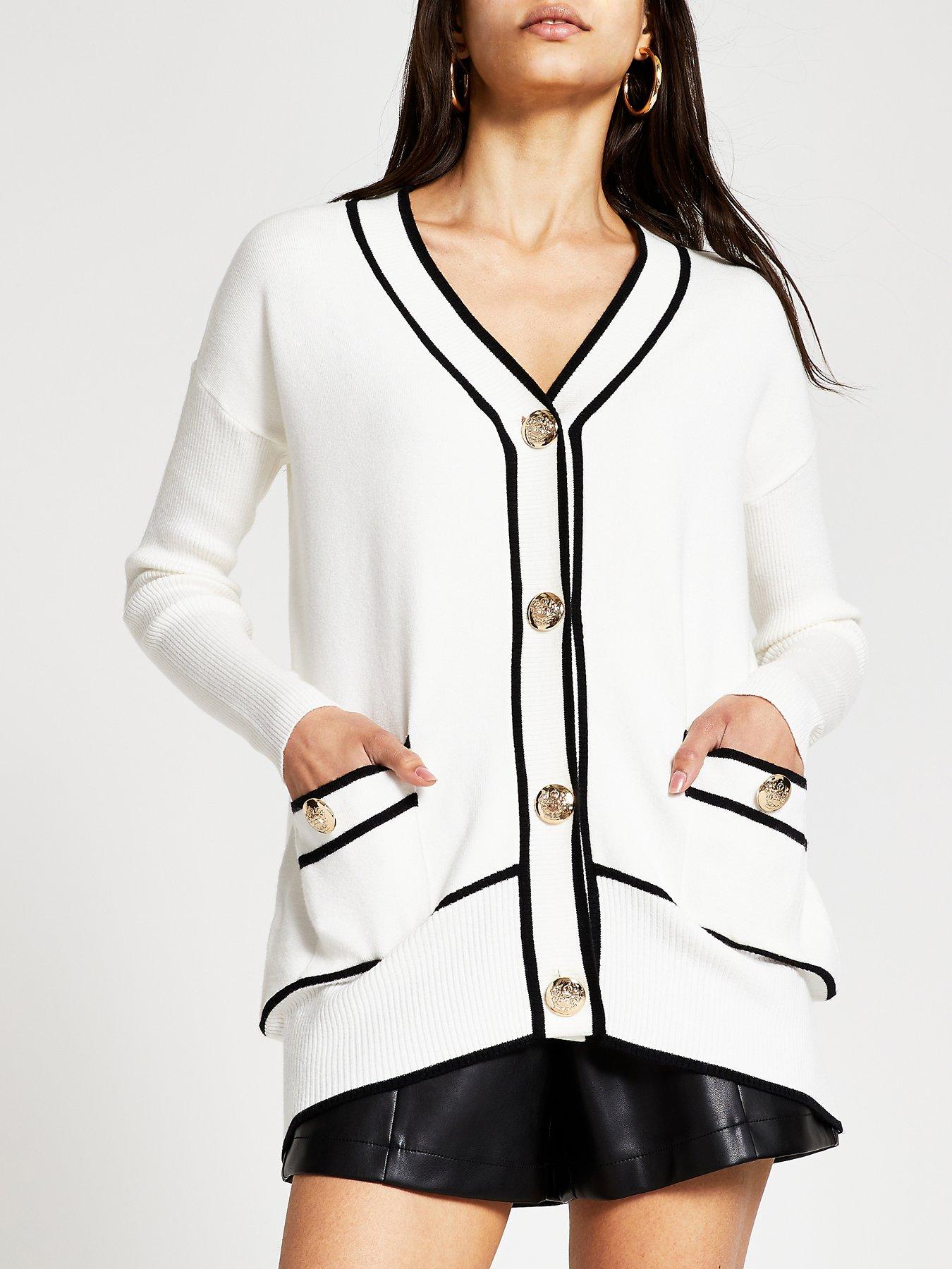 river island white cardigan