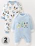 mickey-mouse-baby-boy-mickey-mouse-and-donald-duck-2-pack-sleepsuit-bluefront