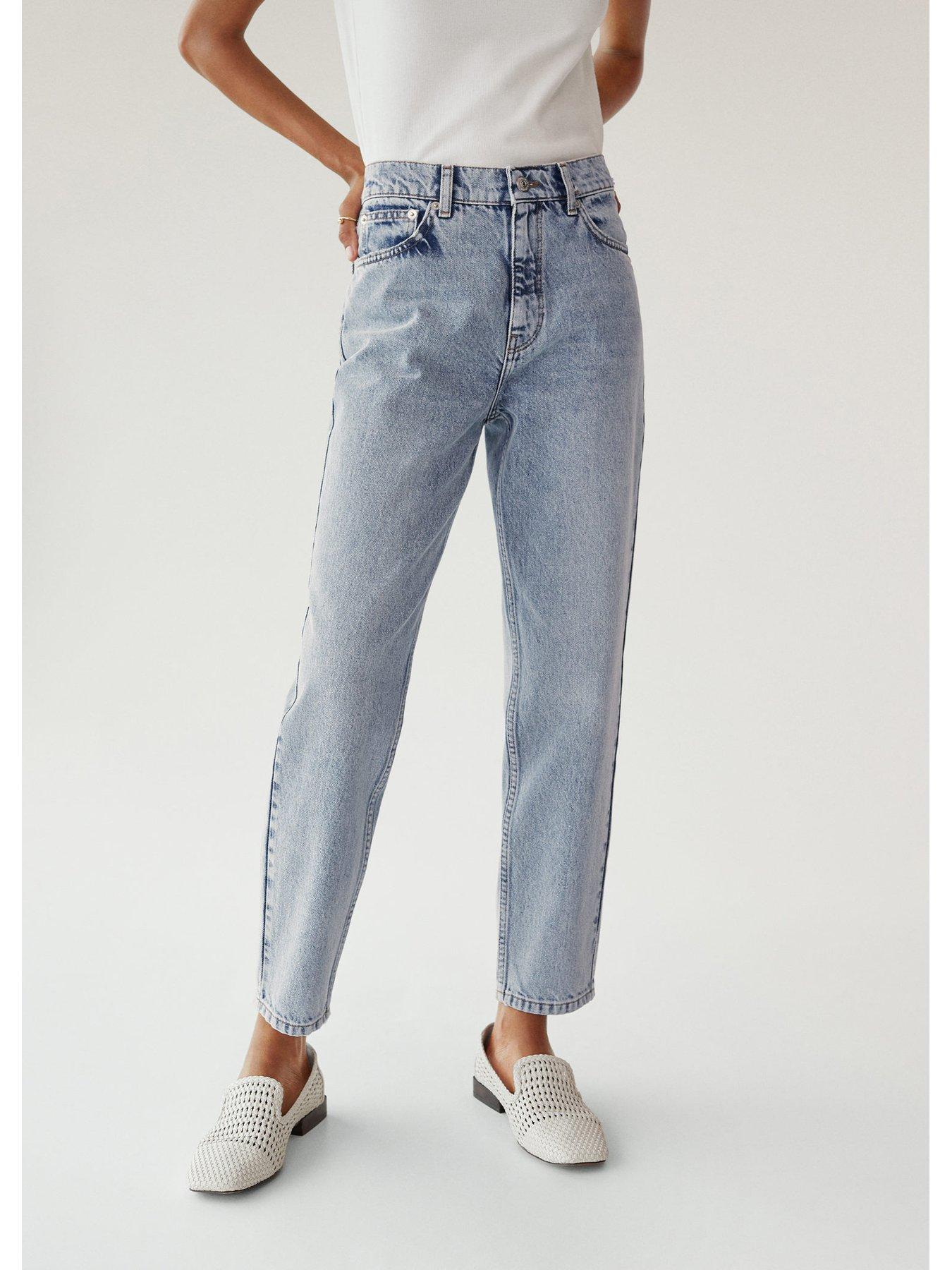 acid wash straight leg jeans