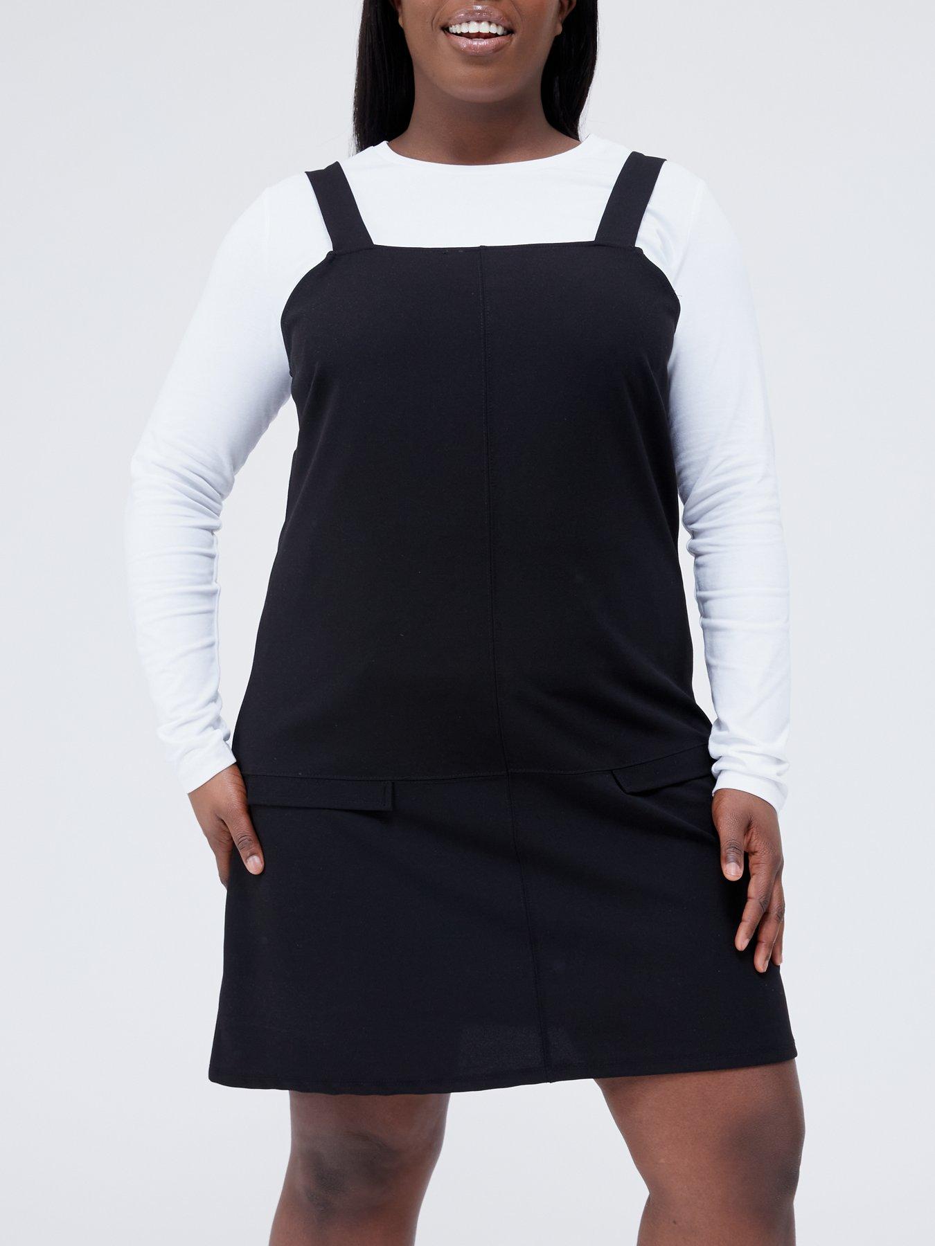 black womens pinafore