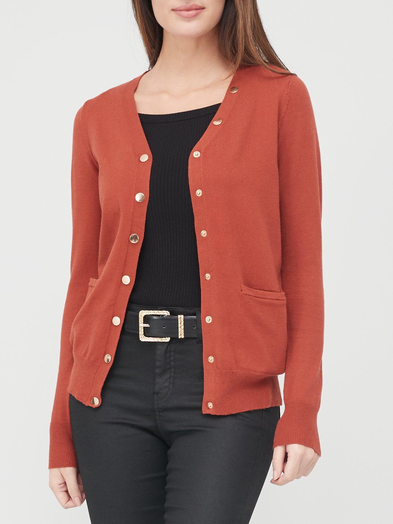 ladies rust cardigan