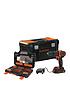 black-decker-18v-2-gear-hammer-drill-with-toolbox-and-104-accessory-setfront