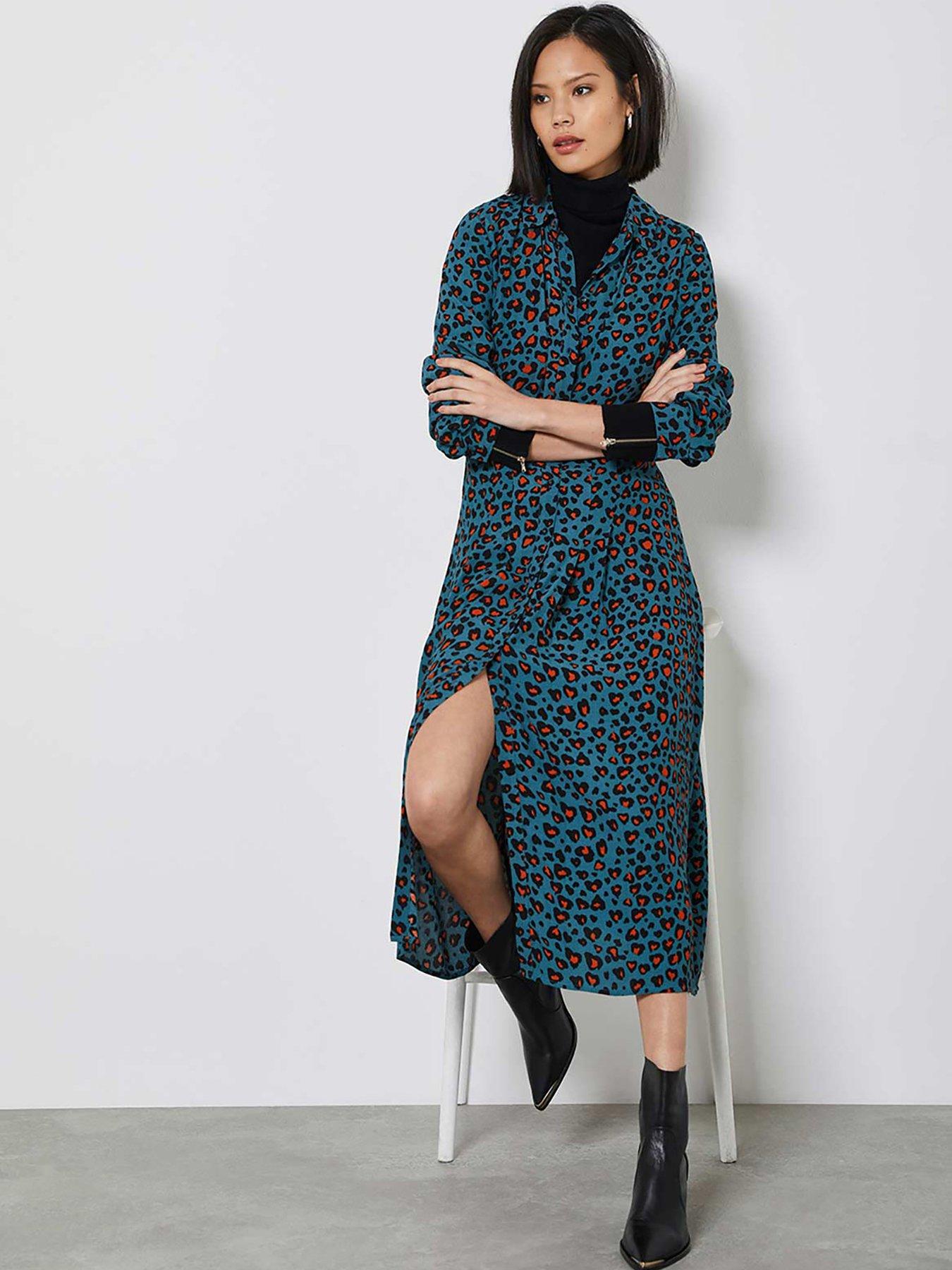 mint velvet audrey print shirt dress