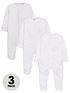 mini-v-by-very-baby-unisex-3-pack-essentialsnbspsleepsuits-whitefront