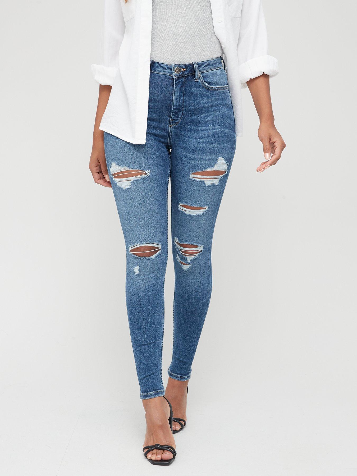 extremely ripped jeans women's