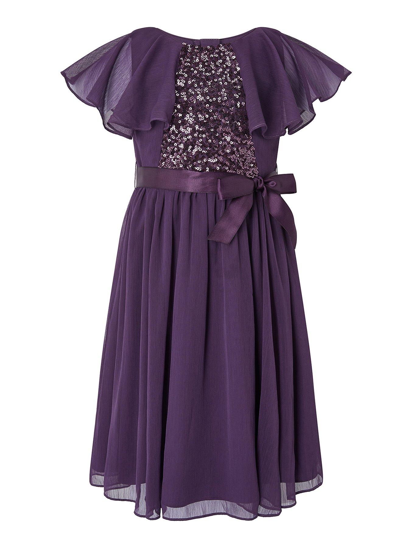 purple confirmation dresses