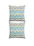 2-pack-of-blue-zig-zag-garden-cushions-45-x-45-x-12cmfront