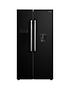 swan-sr70111b-90cm-american-style-double-door-frost-free-fridge-freezer-with-water-dispenser-blackfront
