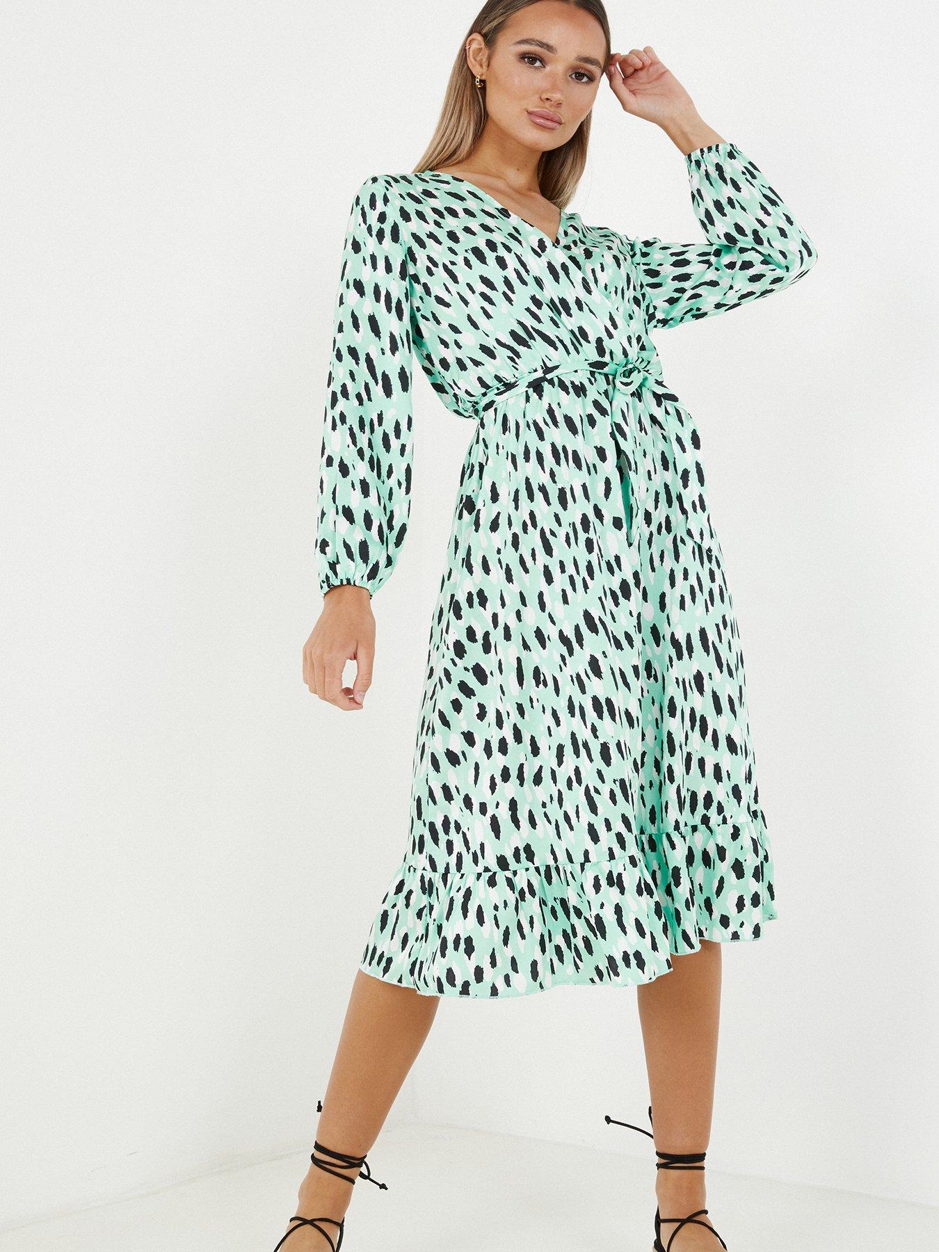 quiz tie belt midi dress