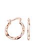 evoke-rose-gold-plated-sterling-silver-clearnbspcrystals-twisted-hoop-creole-earringsfront