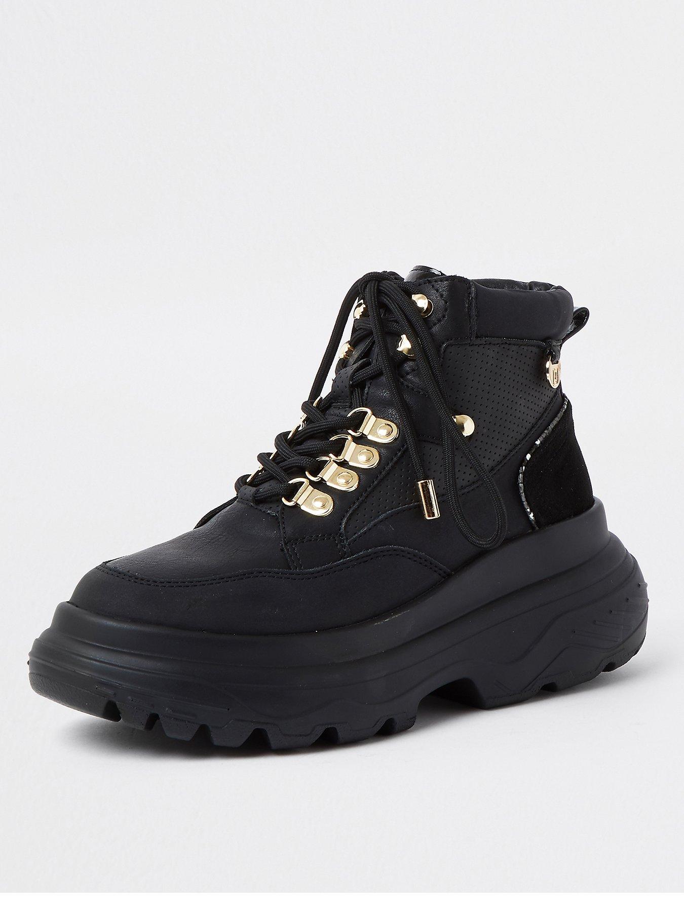 river island lace up hiker boots