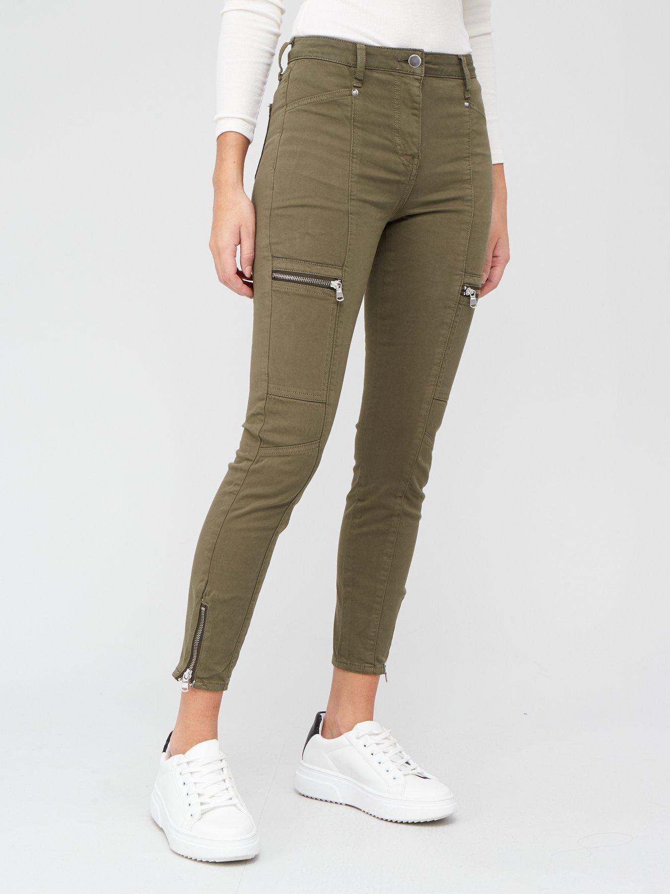 khaki green jeans