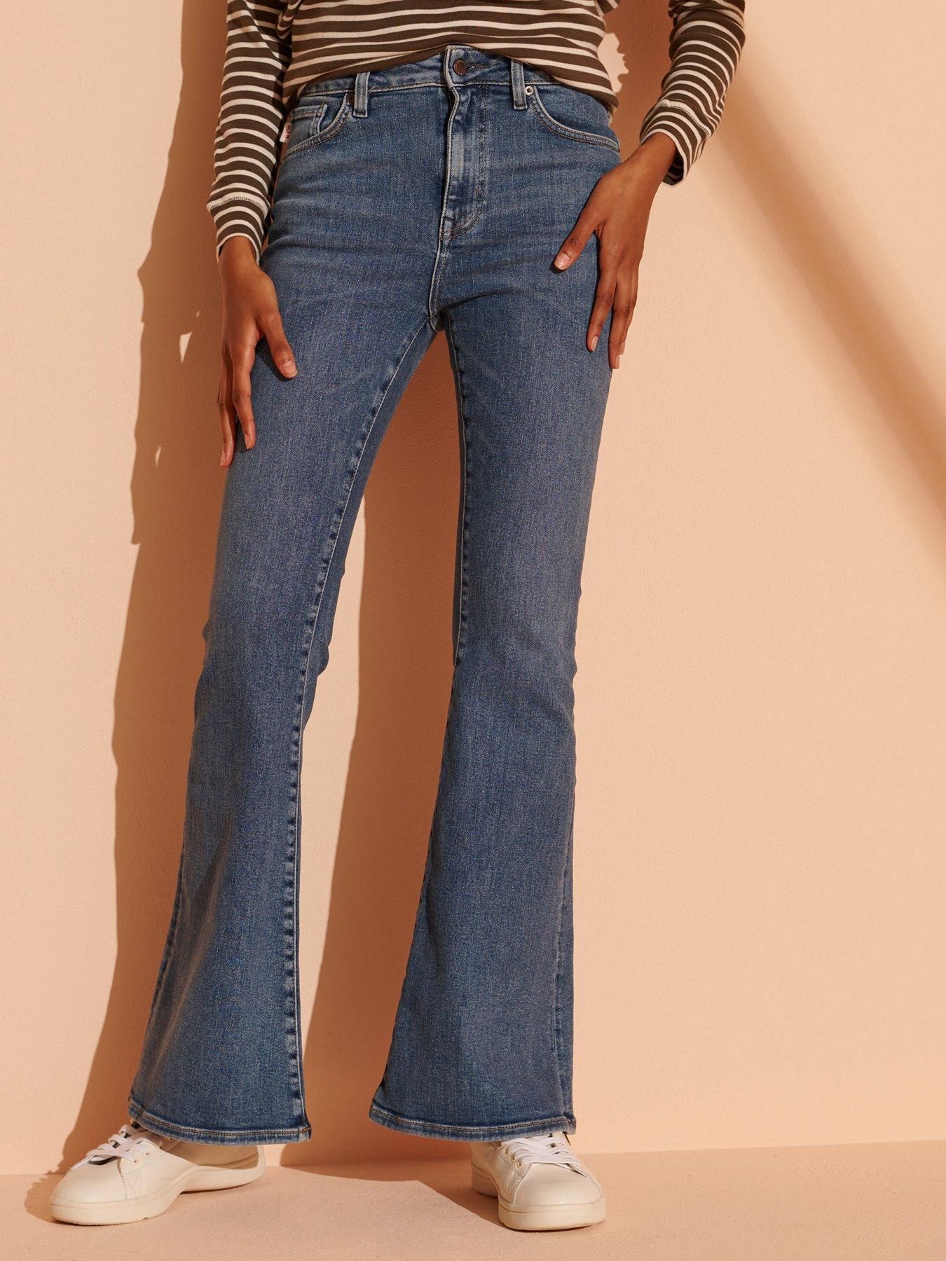 flare jeans dark blue