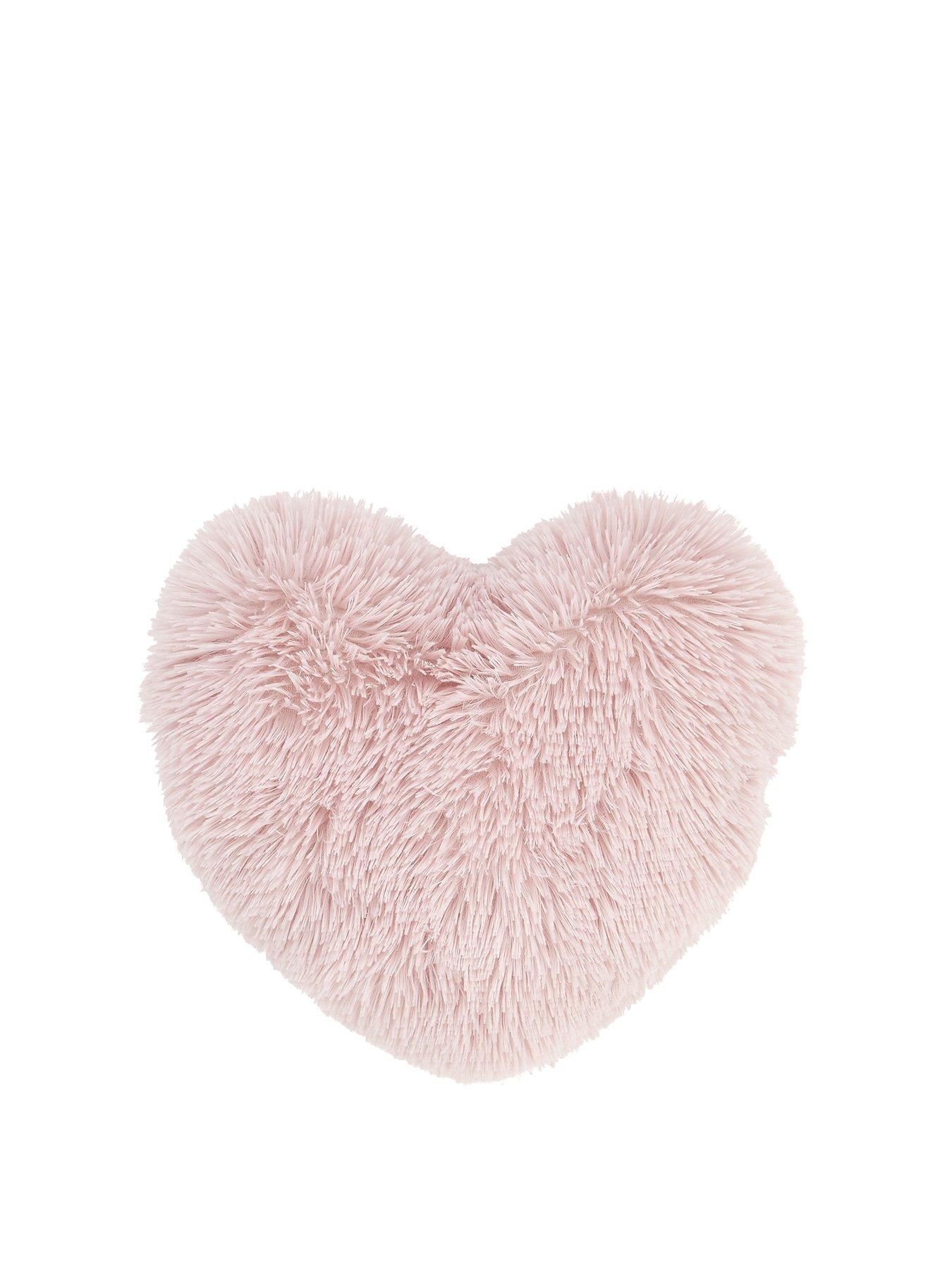 fluffy blush pink cushion