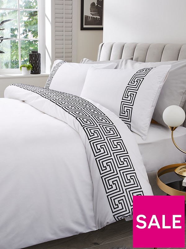 Hotel Collection Greek Key 300 Thread, Hotel Collection Duvet Cover Set