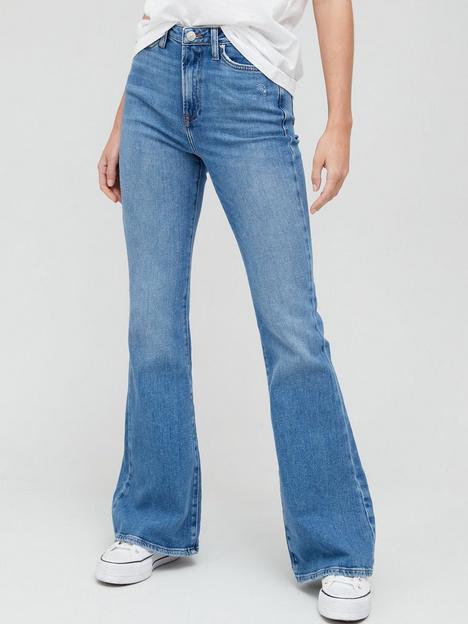 v-by-very-forever-flare-jean-mid-wash