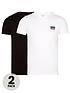 levis-2-pack-sports-logo-t-shirt-whiteblackfront
