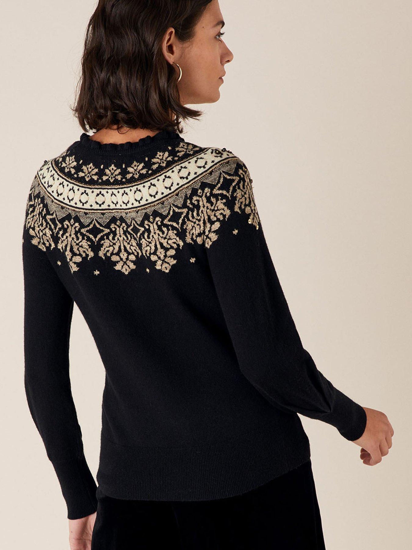 black fairisle jumper