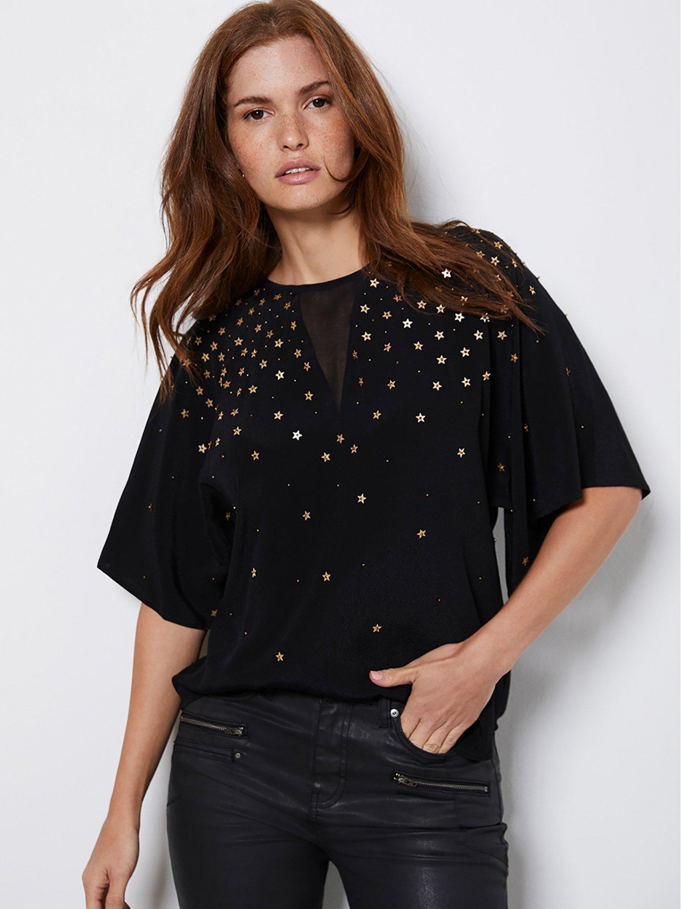 mint velvet star blouse