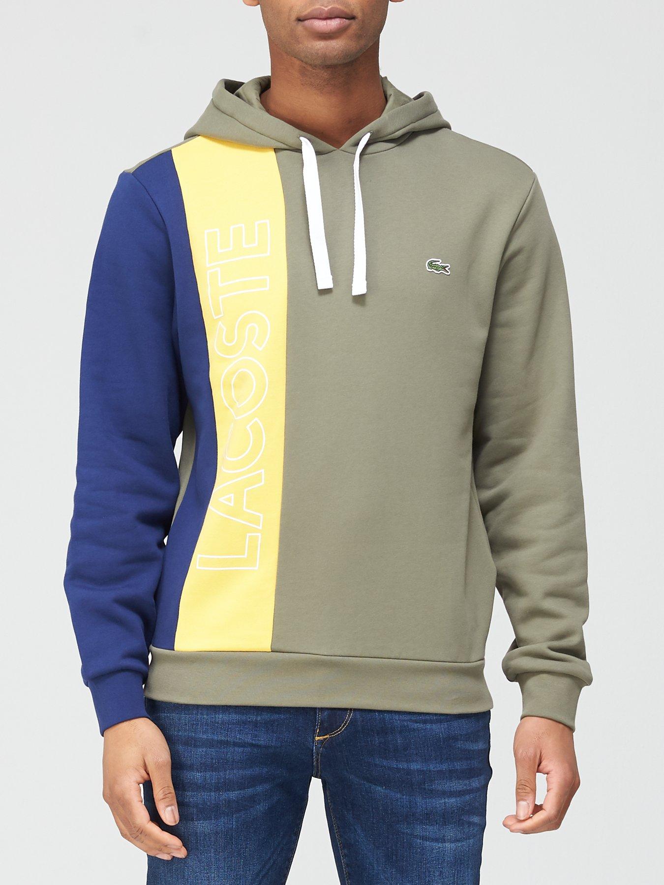 lacoste colour block overhead hoodie