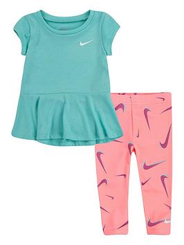 nike-younger-girl-tunic-top-and-leggings-2-piece-set-greenpink