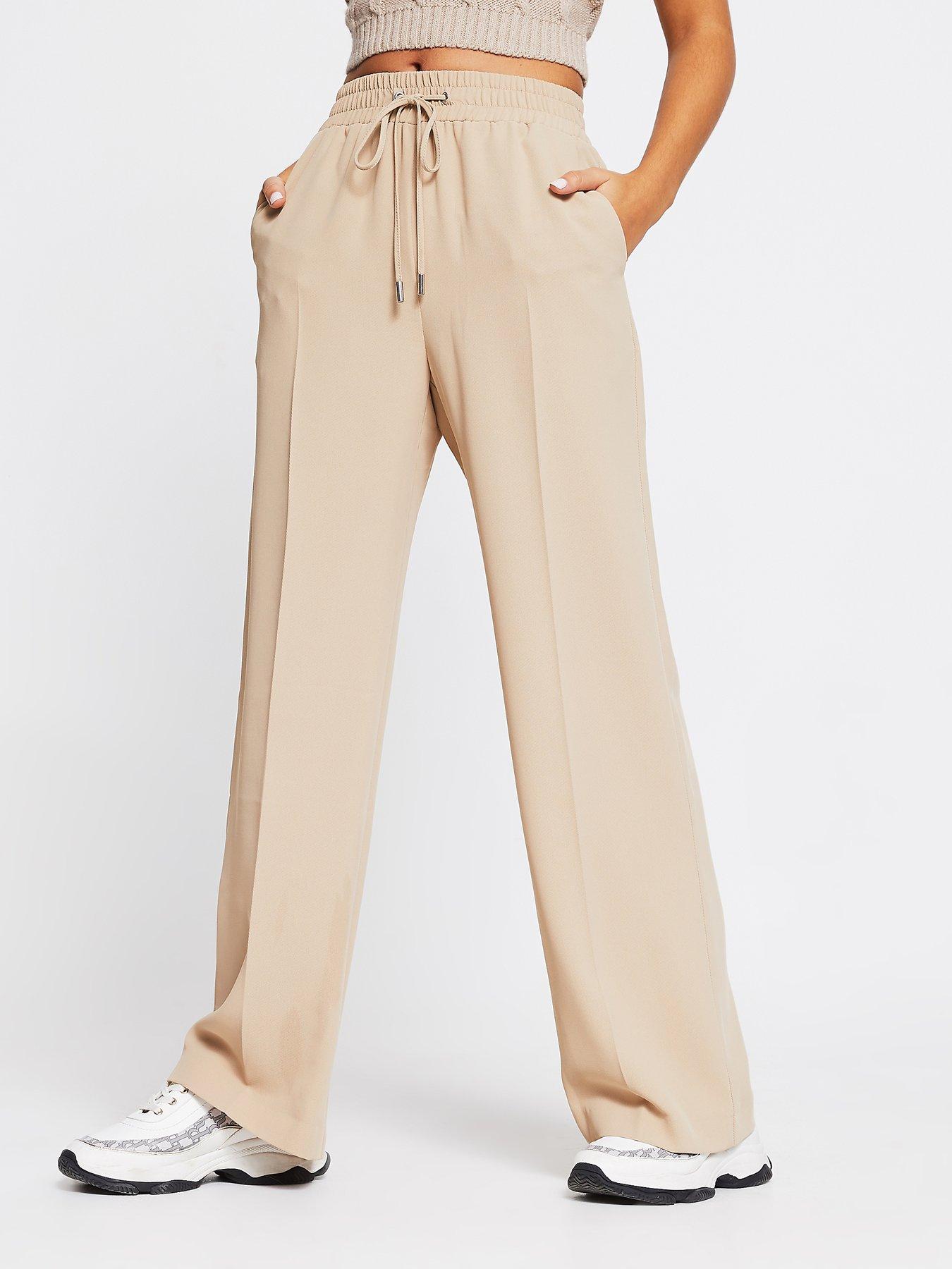 petite wide leg trousers elasticated waist