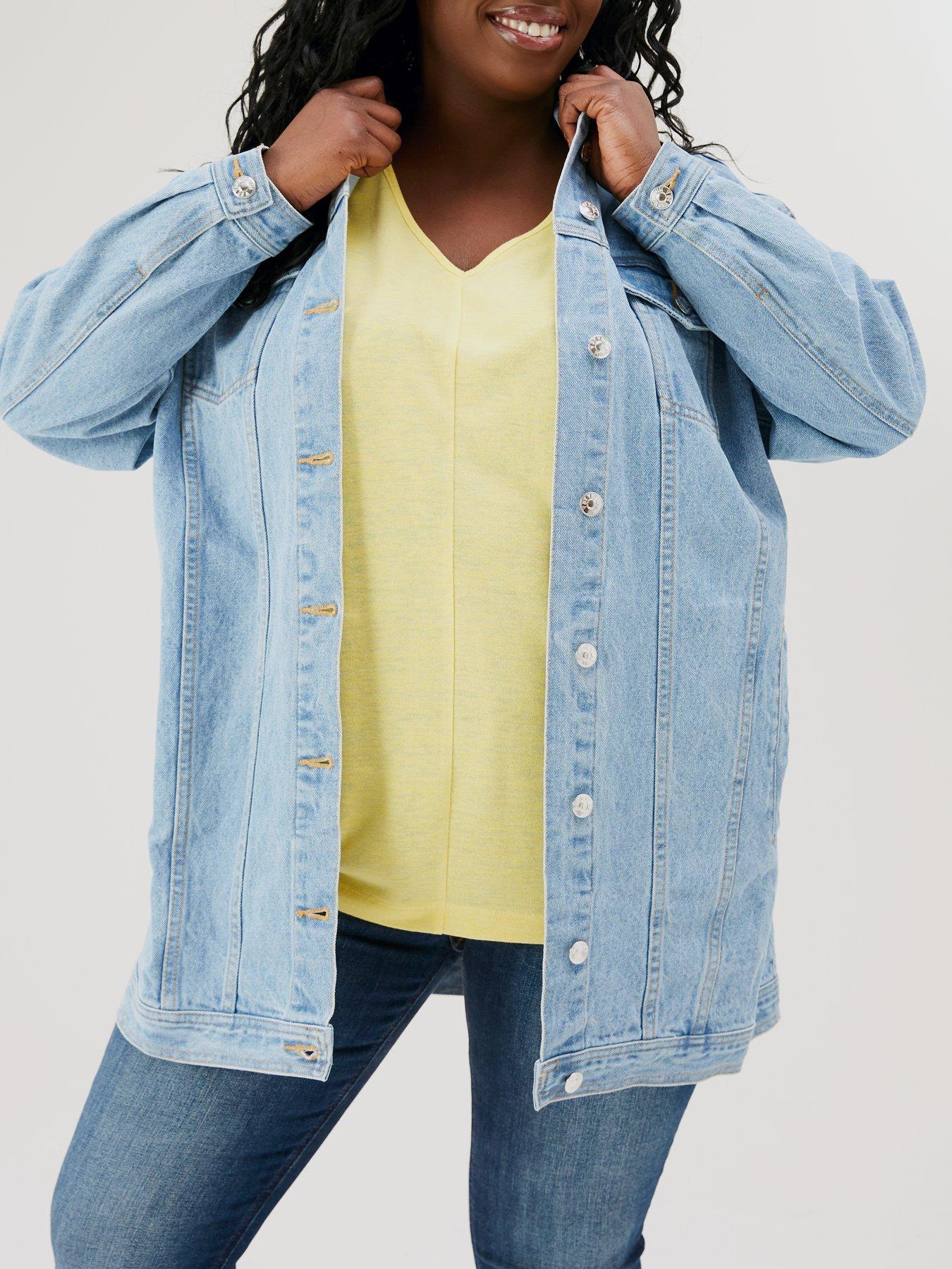 plus size denim coats & jackets