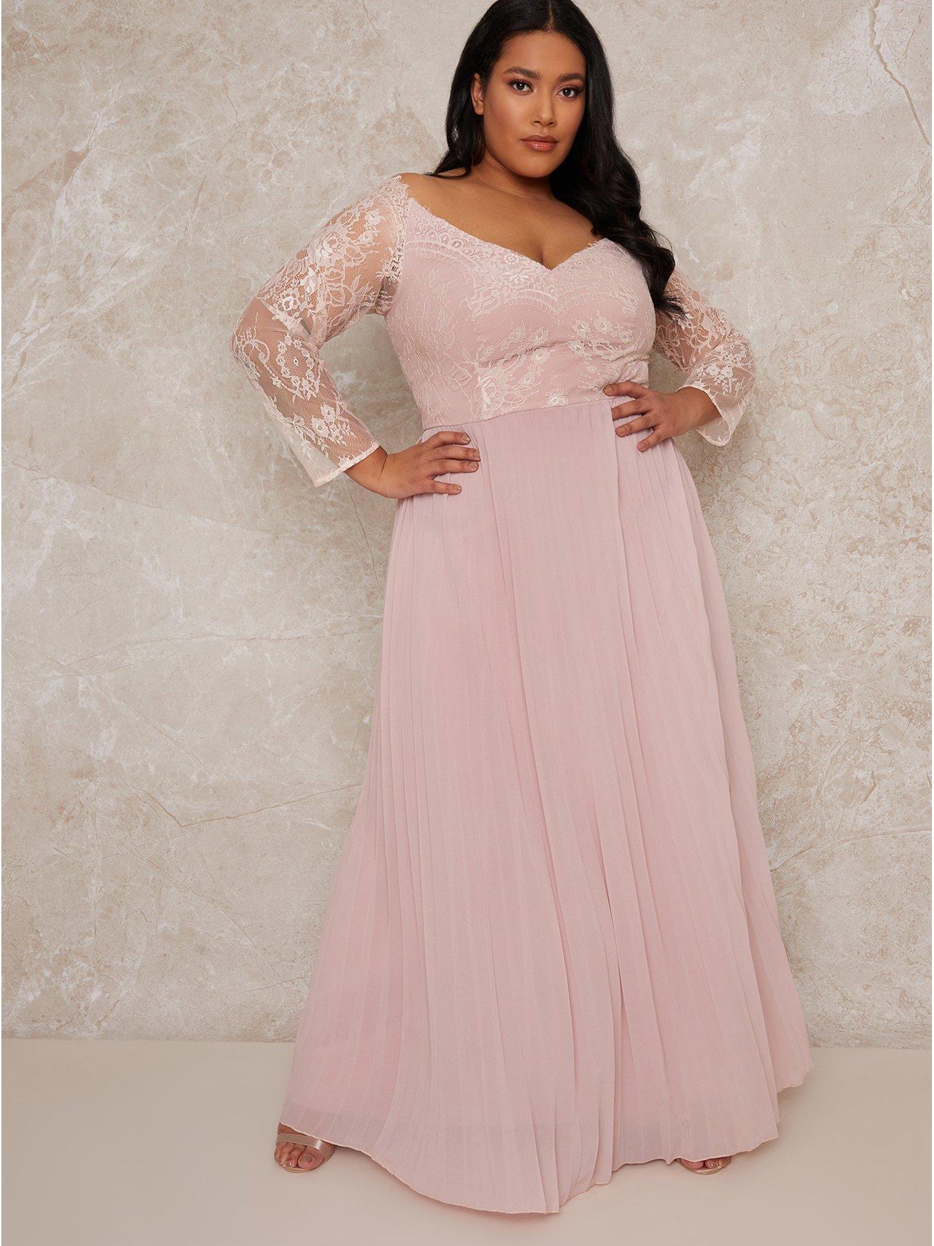 bridesmaid dresses blush pink plus size