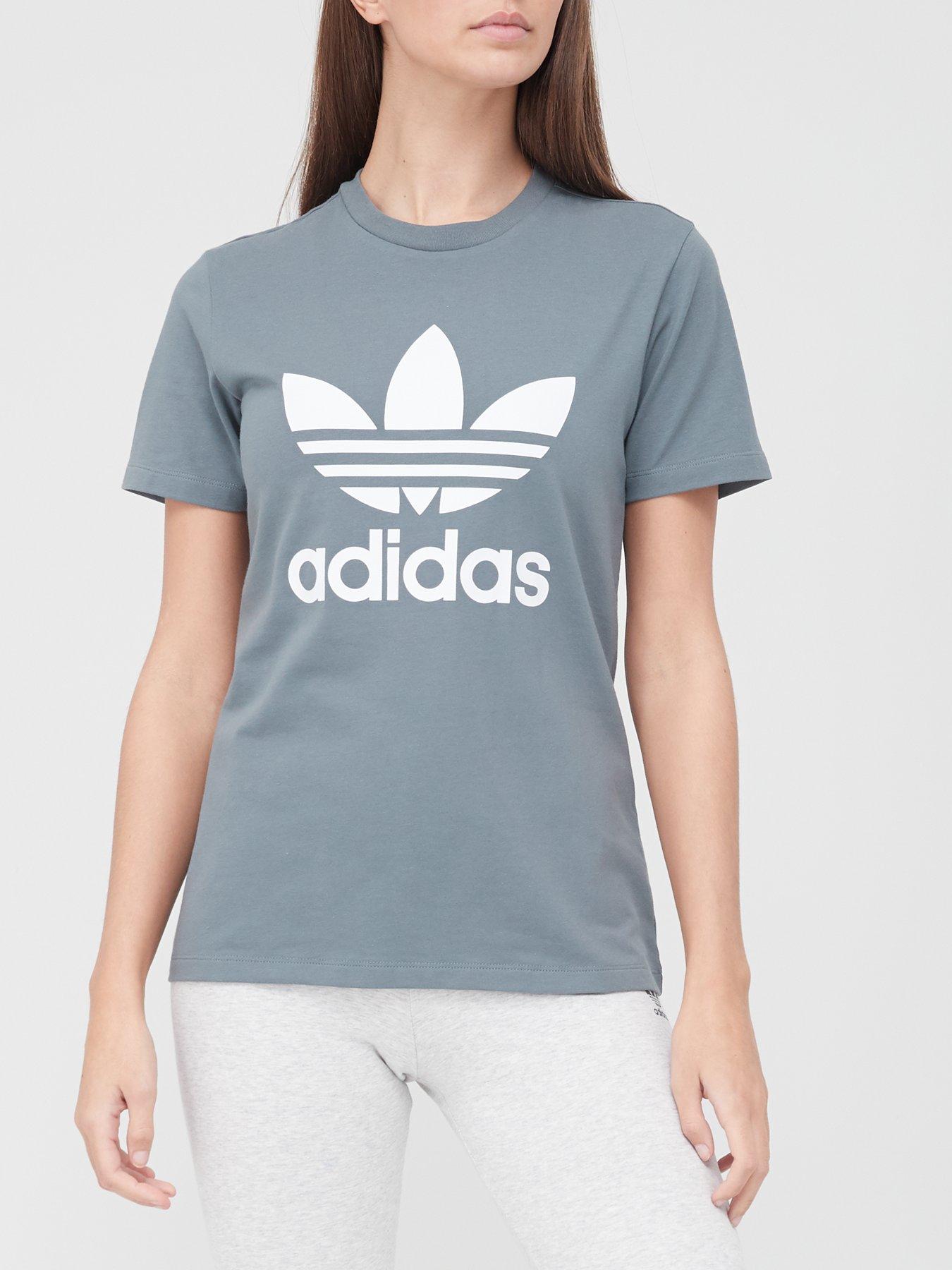 adidas trefoil t shirt blue