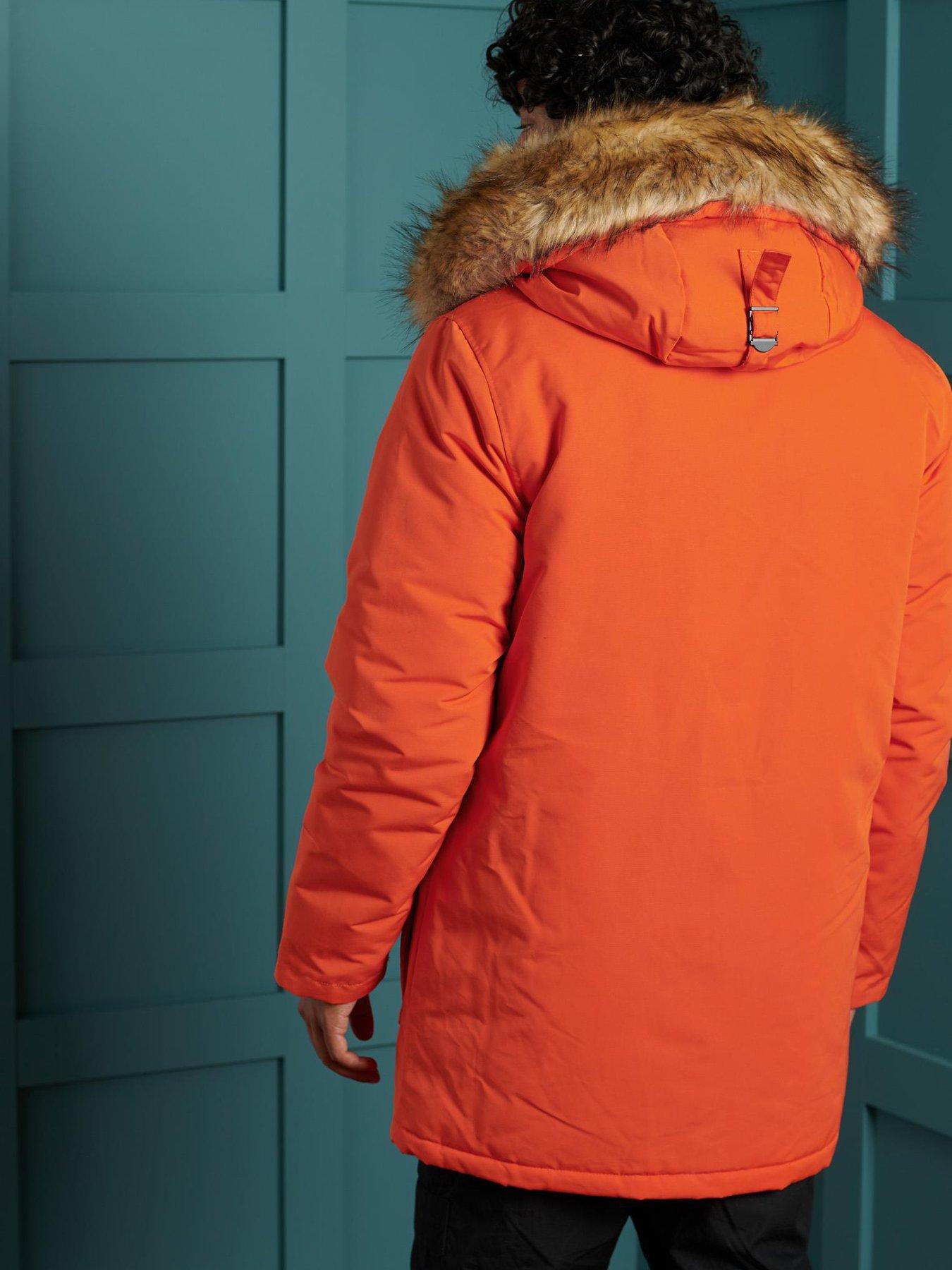 superdry orange parka