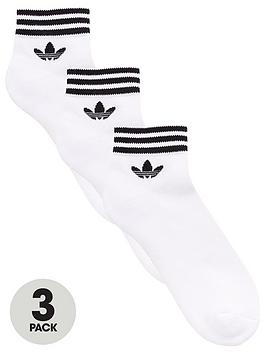 adidas-originals-3-pack-ofnbsptrefoil-ankle-socks-white