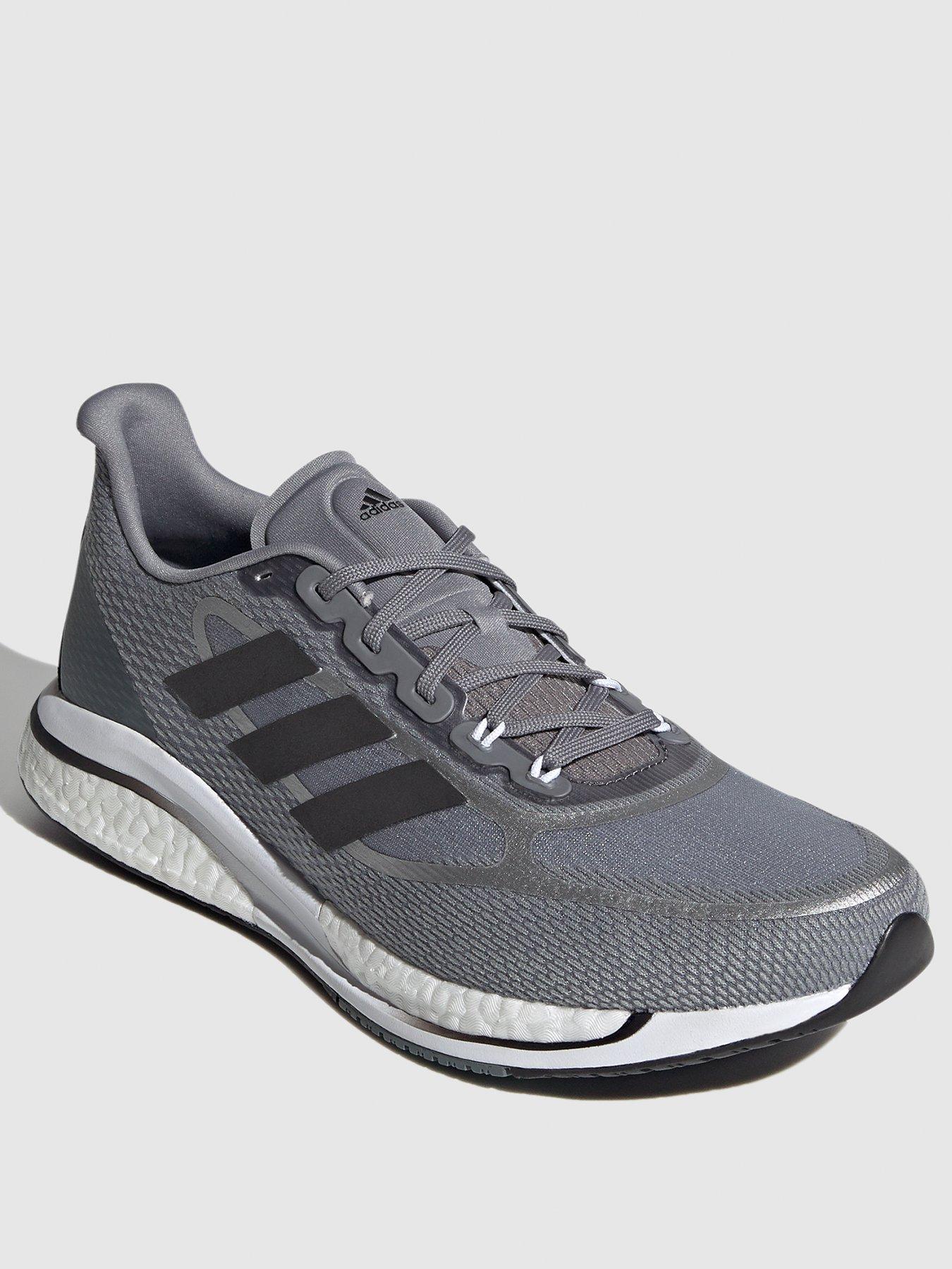 grey adidas trainers men