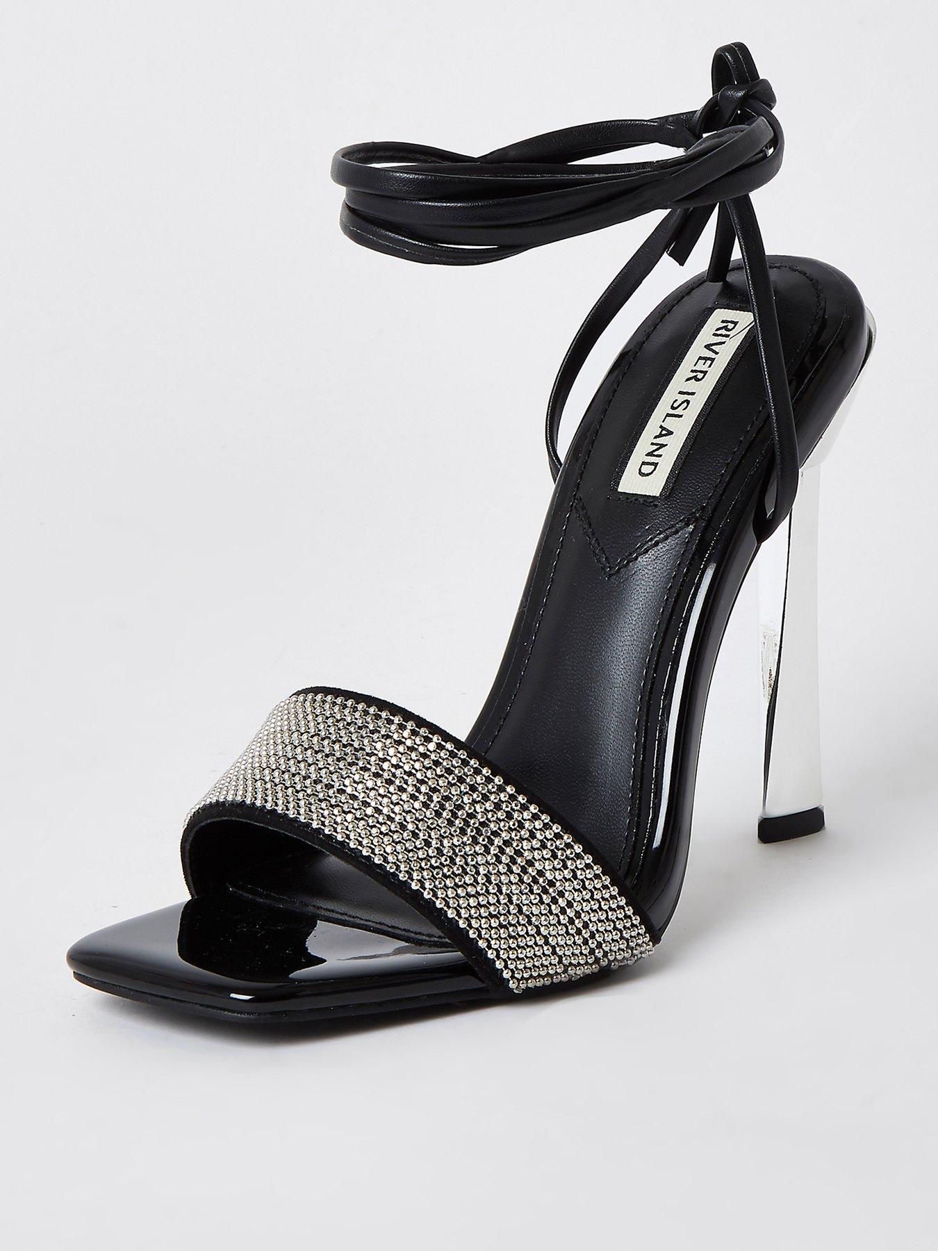black formal sandals