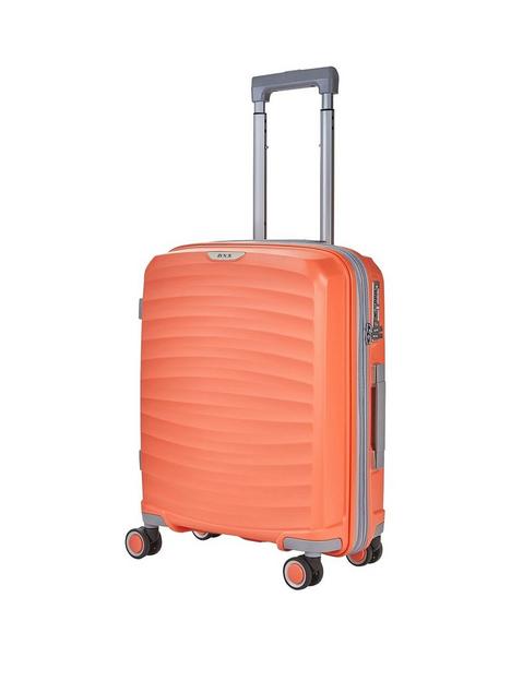 rock-luggage-sunwave-carry-on-8-wheel-suitcase-peach