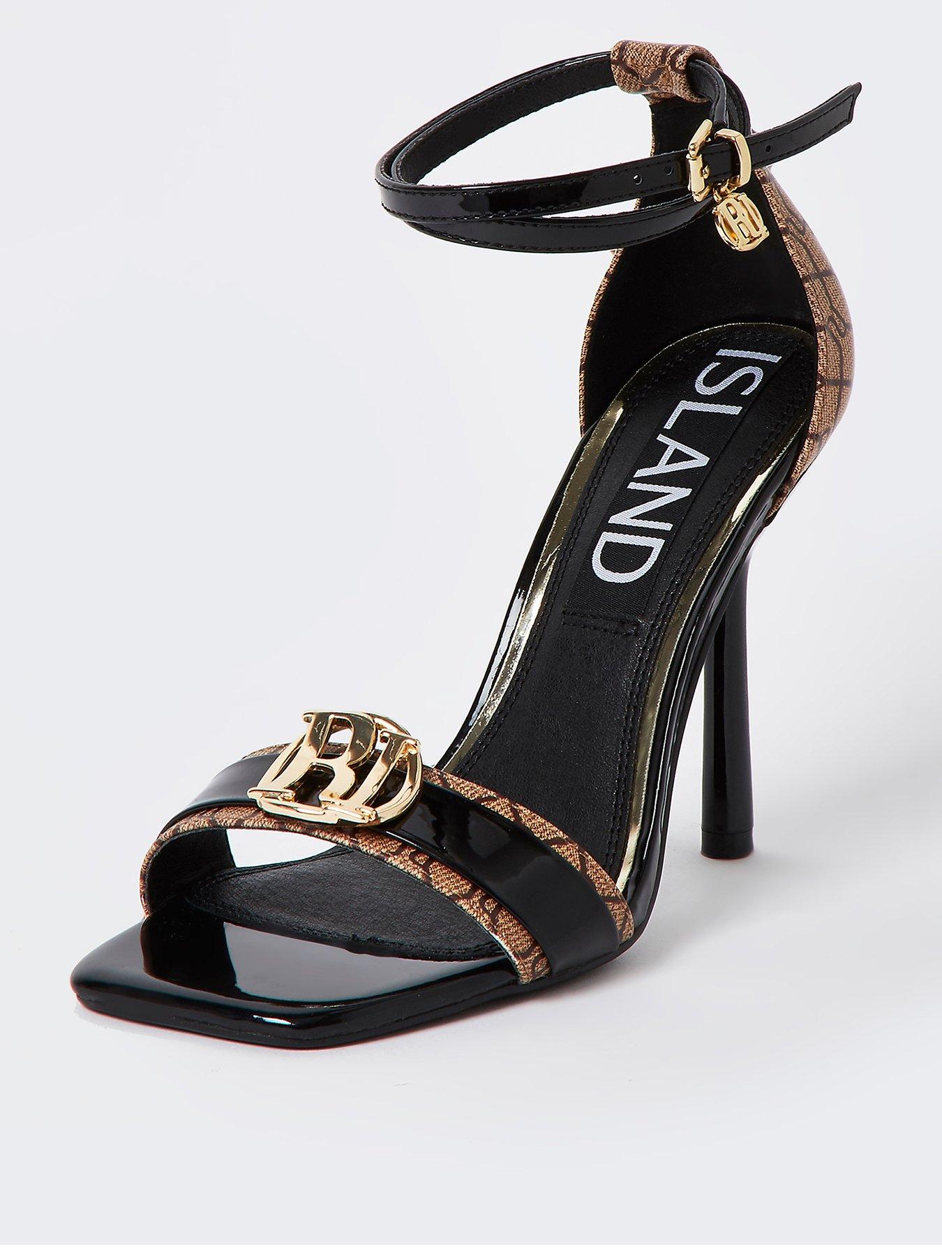 black formal sandals