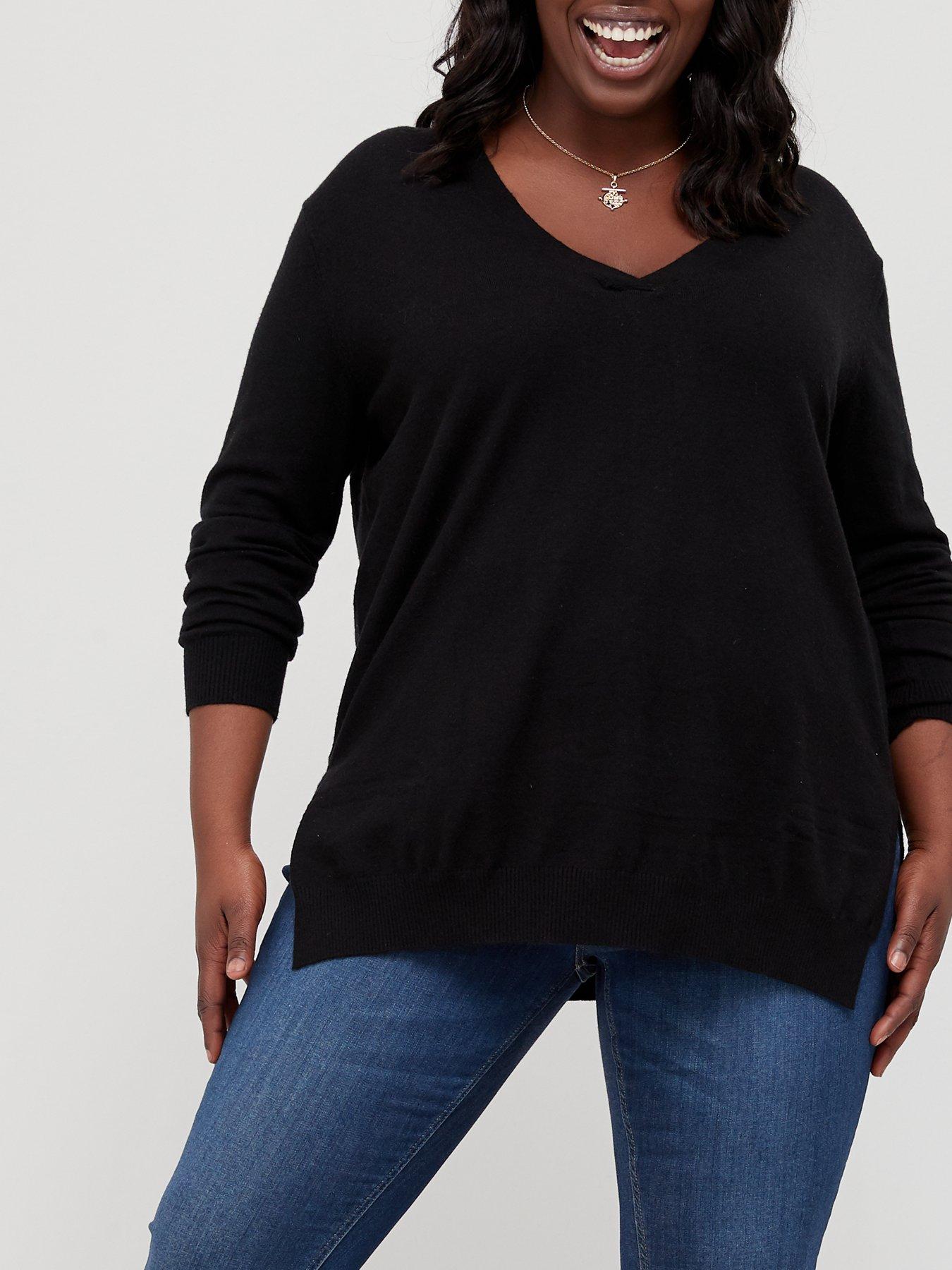 plus size longline jumpers