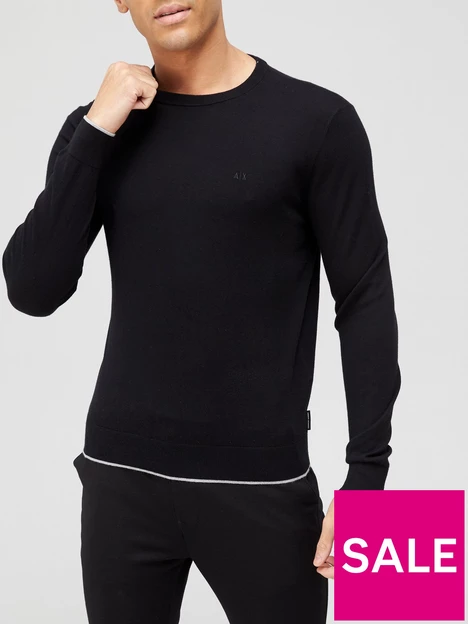 prod1090275231: Classic Knitted Jumper - Black