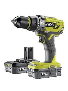 ryobi-r18pd31-215s-18v-one-cordless-compact-combi-drill-starter-kit-2-x-15ah