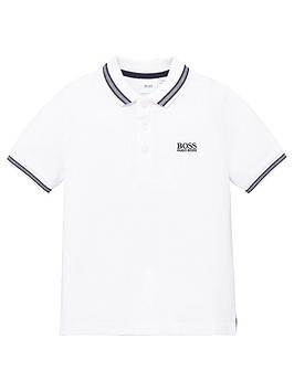 boss-boys-short-sleeve-logo-polo-shirt-white