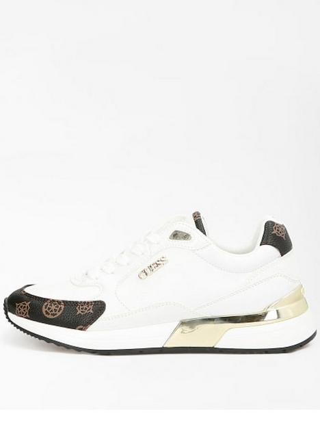 guess-gold-trim-trainer-white