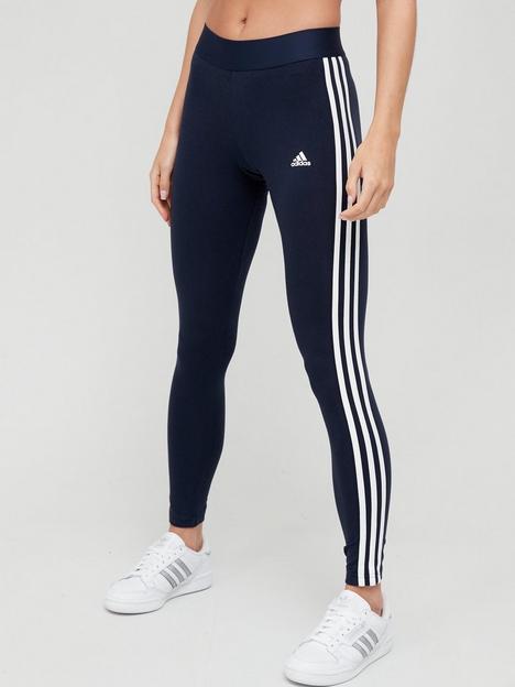 adidas-essentials-3-stripes-leggings-navywhite