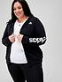 adidas-essentials-linear-full-zip-hoodie-plus-size-blackwhitefront